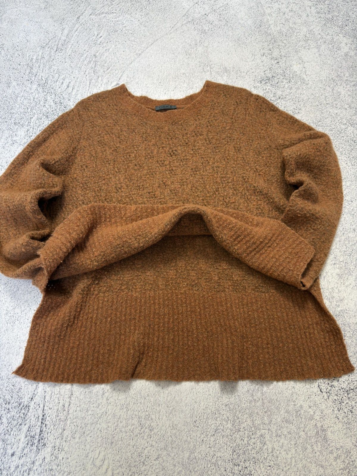 OSKA OSKA Premium Virgin Wool Knit Rich Brown Sweater Size M / US 6-8 / IT 42-44 - 6 Thumbnail