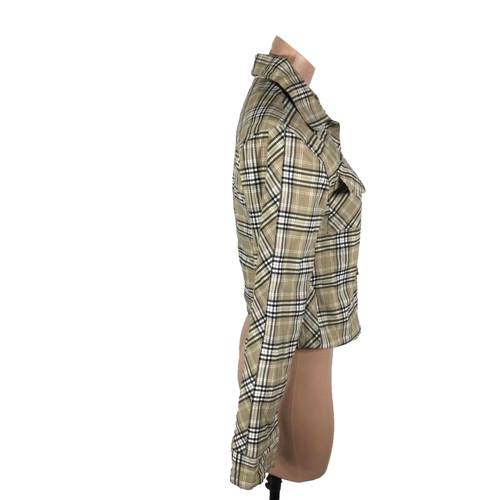 Vintage 90s Rusty Jacket Women Small Plaid Quilted Lined Button Up Stud Pocket Y2K, Women's — image 4 of 6