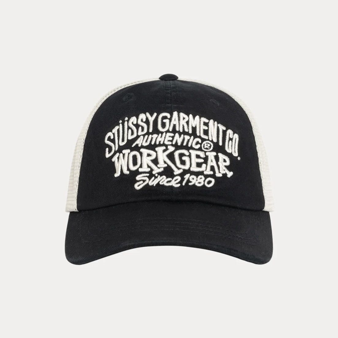 Stussy Stussy Low Pro Workgear Strapback Black Trucker Mesh Hat Size ONE SIZE - 1 Thumbnail
