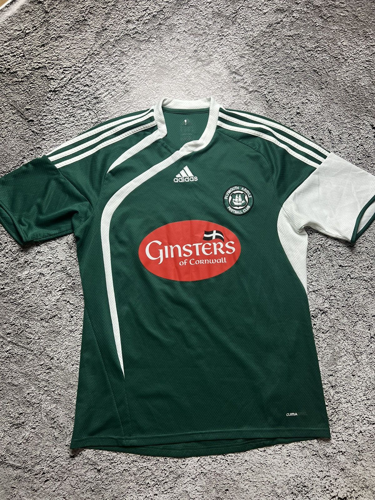 Adidas 2009-2010 Plymouth Argyle adidas vintage green army jersey Size US L / EU 52-54 / 3 - 2 Thumbnail