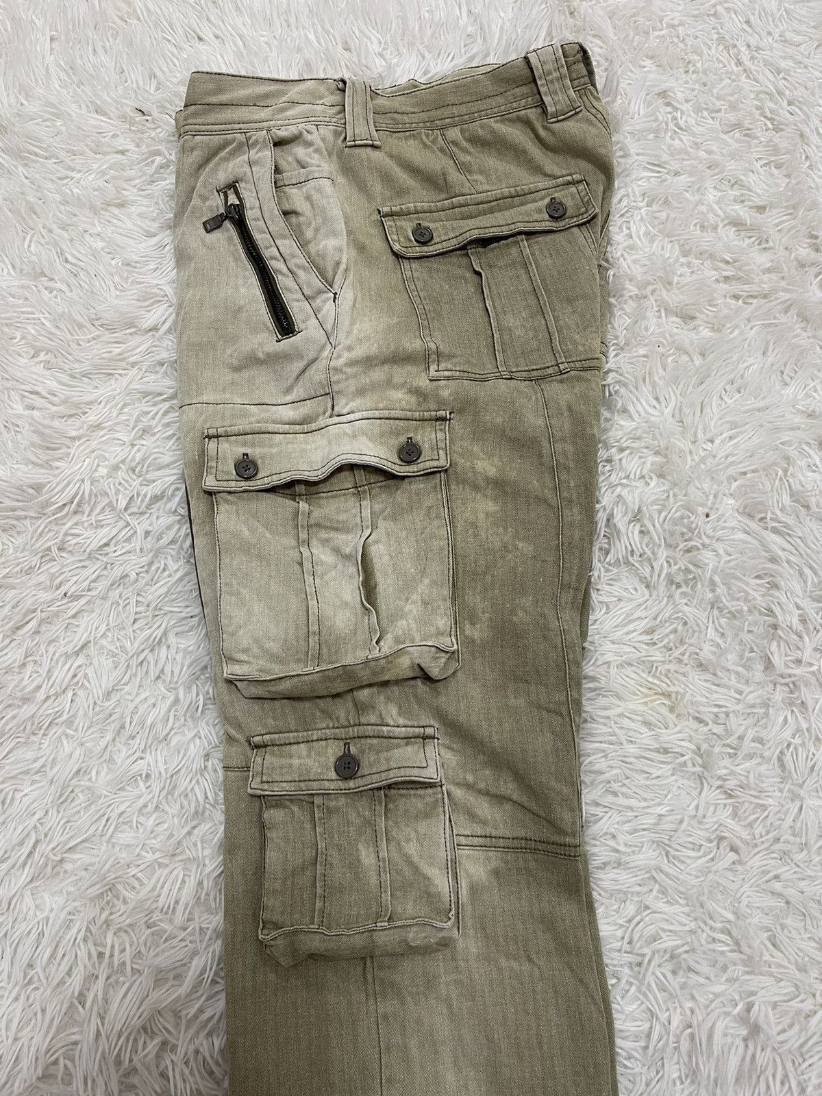Japanese Brand × semanticdesign Distressed Semantic Design Bleached Flared Leg Pants Size US 32 / EU 48 - 13 Thumbnail