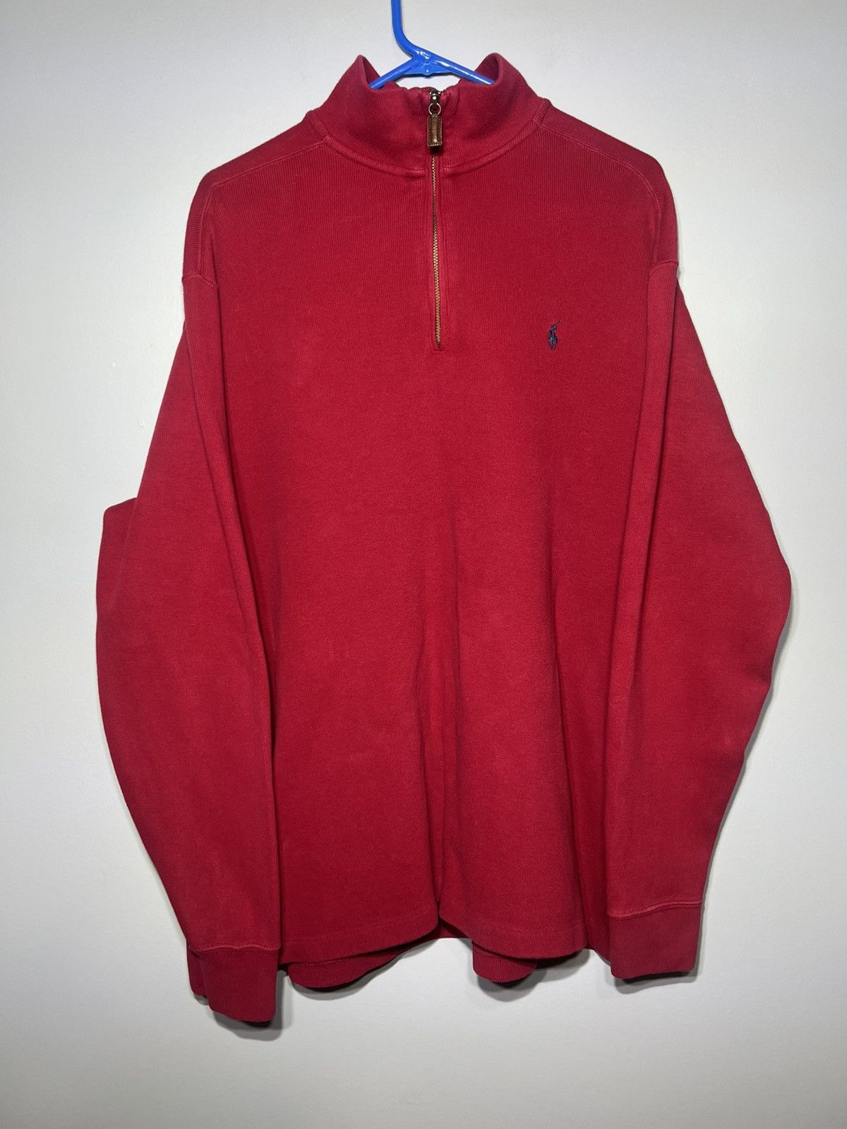 Polo Ralph Lauren Vintage Polo Ralph Lauren Sweater Mens XL Pony Logo 1/4 Zip Size US XL / EU 56 / 4 - 2 Thumbnail