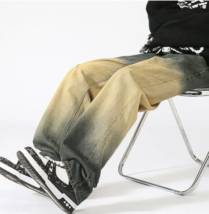 Japanese Brand × Vintage Streetwear Gradient Washed Jeans Trousers Size US 36 / EU 52 - 4 Thumbnail