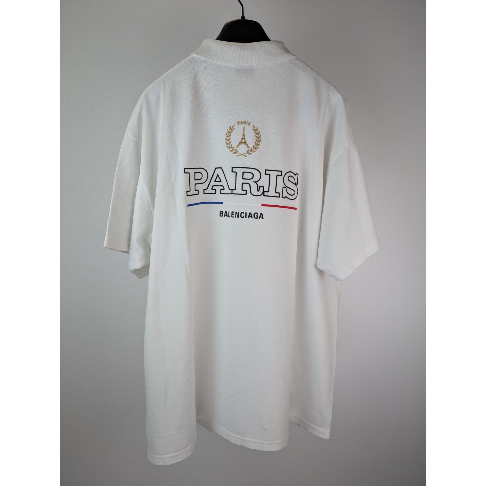 Balenciaga o1rshd1 Champion City Pique Polo Shirt in Dirty White Size US XXL / EU 58 / 5 - 1 Thumbnail