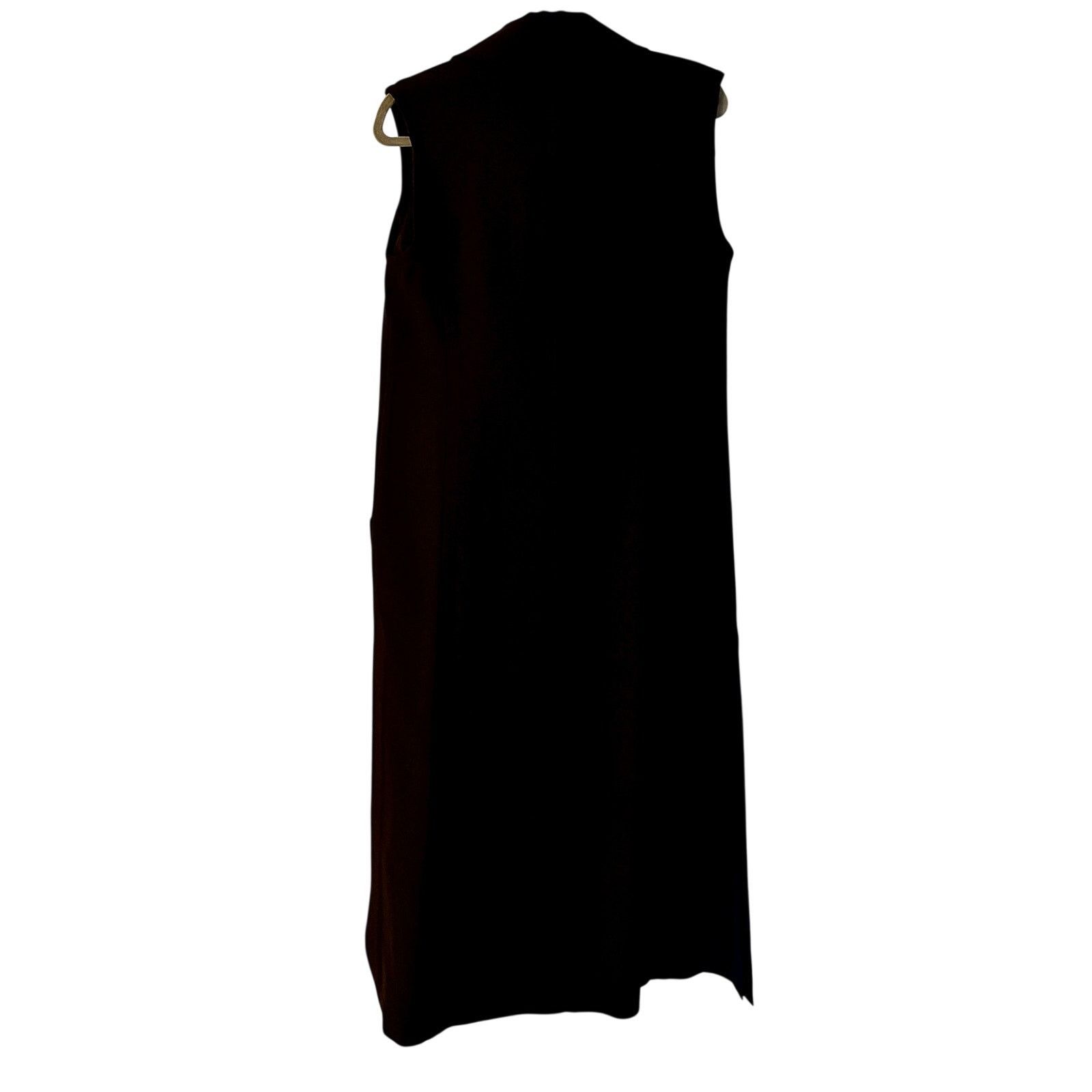 Diane von Furstenberg Diane von Furstenberg Women's Sleeveless Wool Black Dress Size M / US 6-8 / IT 42-44 - 3 Thumbnail