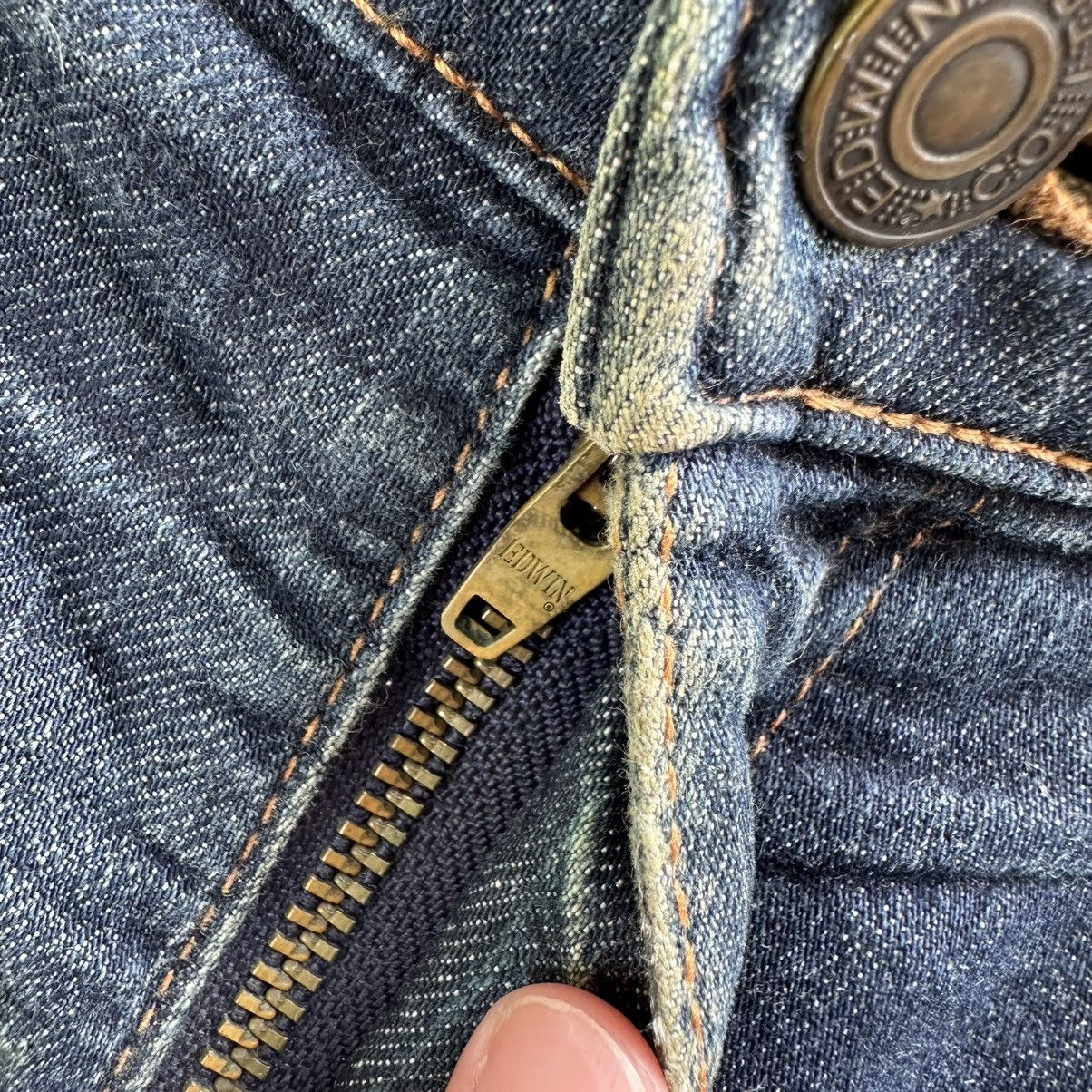 Japanese Brand Vintage Edwin Faded Denim Jean Pant W33 Size US 33 - 5 Thumbnail