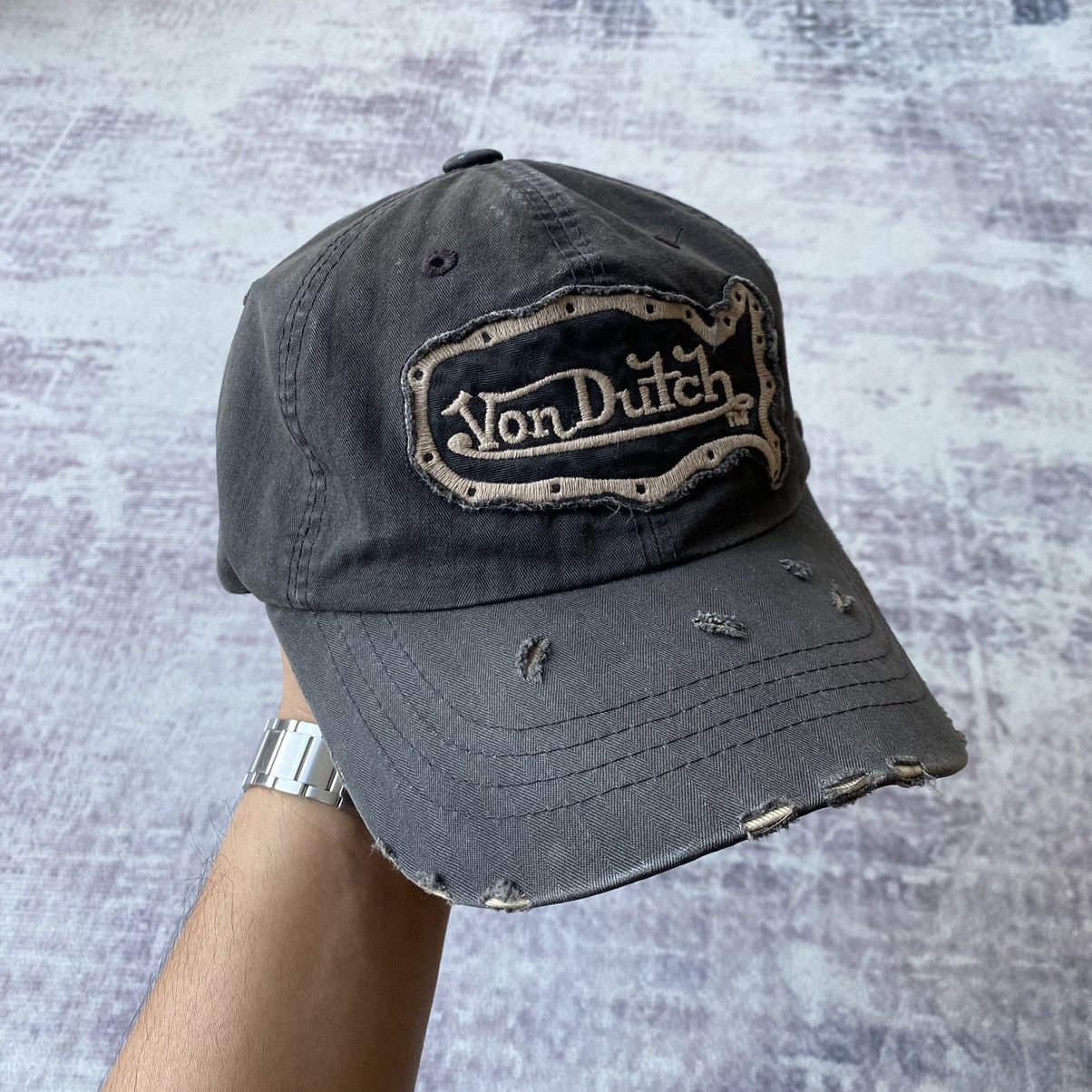 Japanese Brand Von Dutch Distressed Hat Cap Size ONE SIZE - 2 Thumbnail