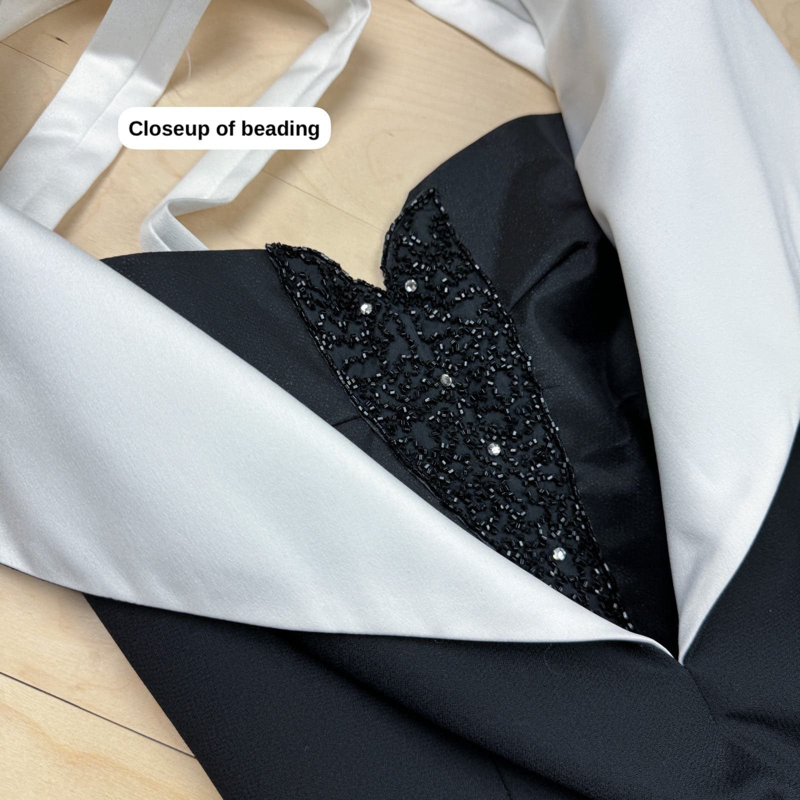 Vintage Vintage 1990s Black and White Sleeveless Tuxedo Gown Size M / US 6-8 / IT 42-44 - 4 Thumbnail