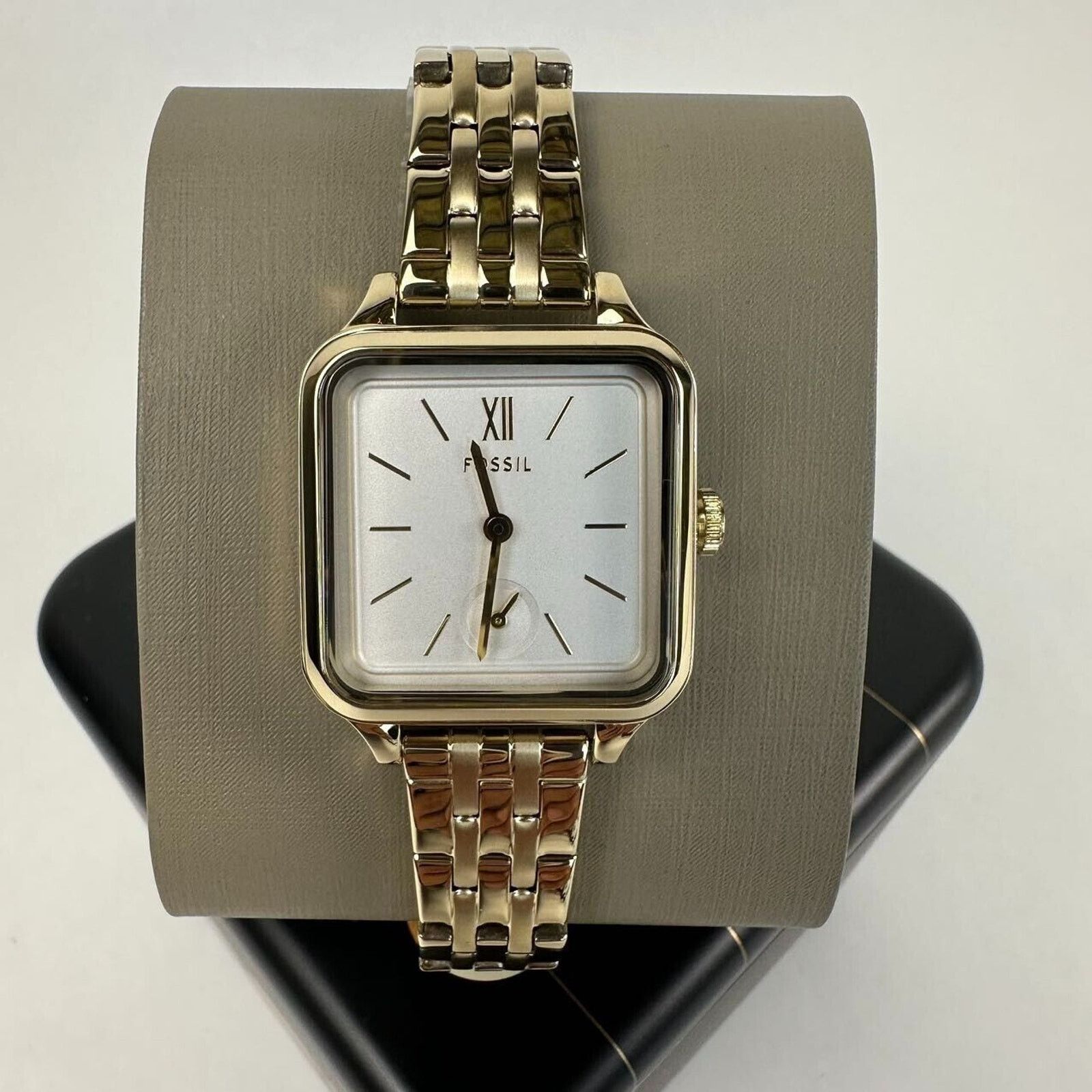 Fossil Women\'s Eevie BQ3781 Gold Tone Watch, Crystal Bezel Skeleton White Fossil Fossil Women main image 2