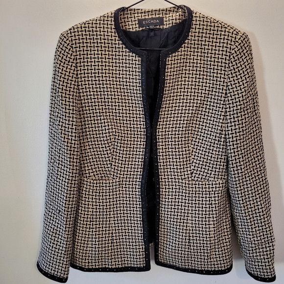 Other Escada Vintage Italian Blazer Wool & Silk Blend - Size 38 Size XS / US 0-2 / IT 36-38 - 2 Thumbnail