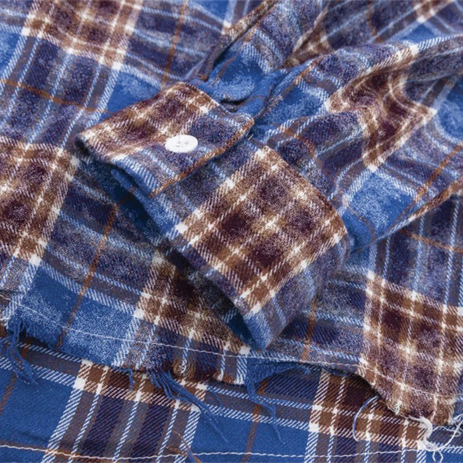 Other Bleached Plaid Zipper Shirt Size US M / EU 48-50 / 2 - 5 Thumbnail