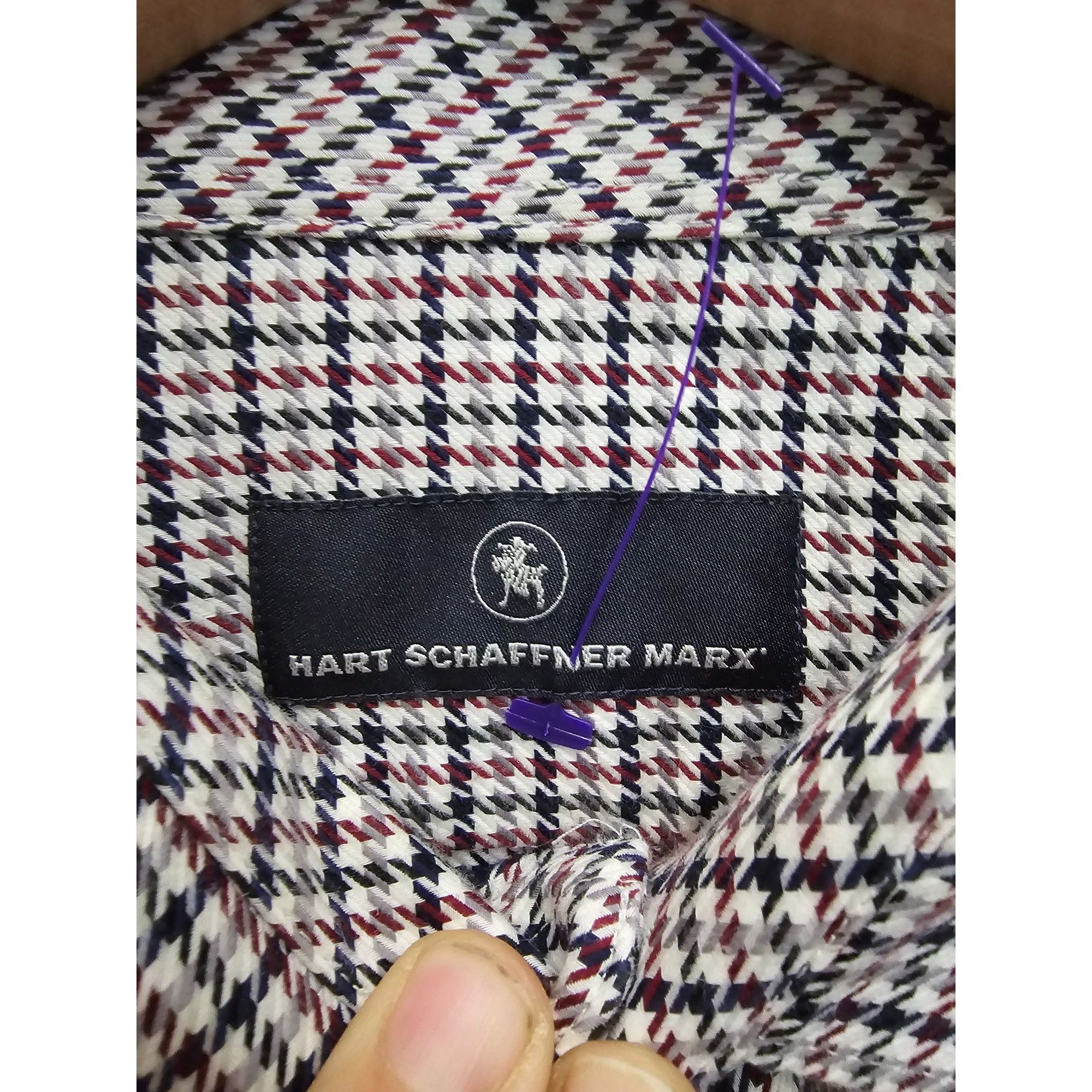 Hart Schaffner Marx Hart Schaffner Marx Men's XL Checkered Dress Shirt 100% Cott Size US XL / EU 56 / 4 - 4 Thumbnail