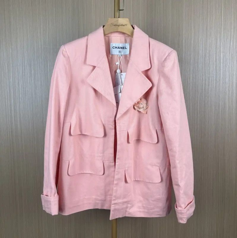 Chanel Pink Cotton Women's Jacket 0089