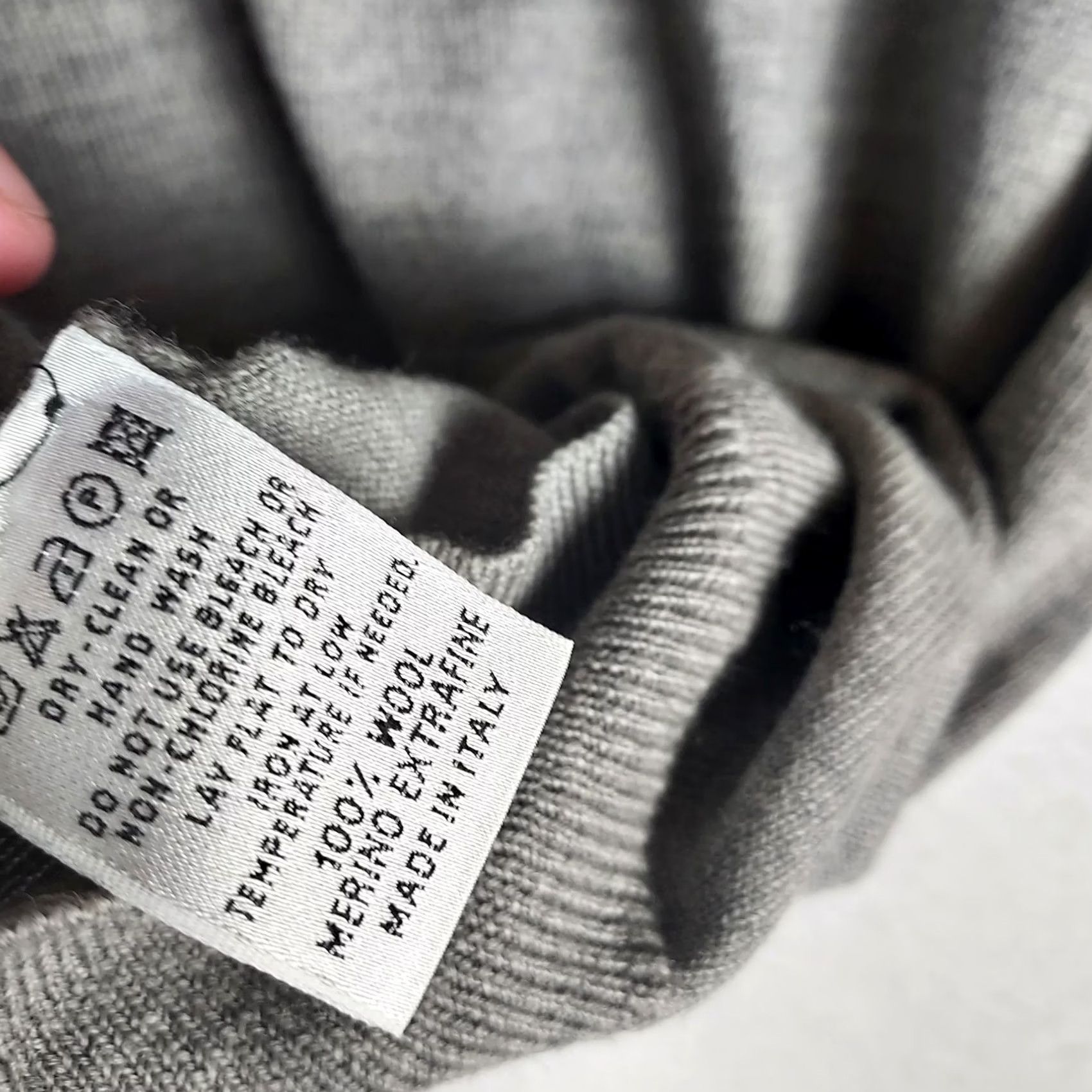 Vintage Giorgiolini Made in Italy Merino Wool Polo Sweater Mens Large Gray Pullover Knit Long Sleeve Collared Casual Winter Fall Spring Regular Size L Size US L / EU 52-54 / 3 - 5 Thumbnail