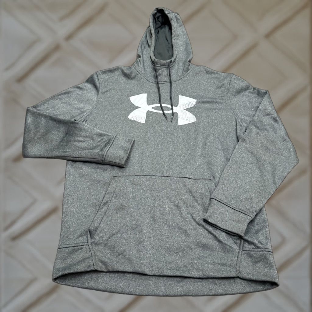 Under Armour Under Armour Hoodie Mens Medium Gray ColdGear Loose Fit Pullover Sweatshirt Size US M / EU 48-50 / 2 - 1 Thumbnail