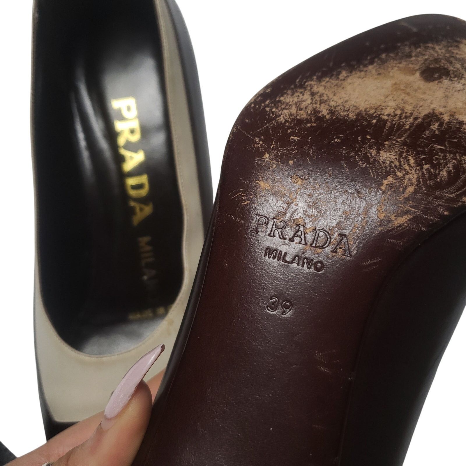 Prada Vintage Prada leather Heels tan and brown Size US 8 / IT 38 - 11 Thumbnail