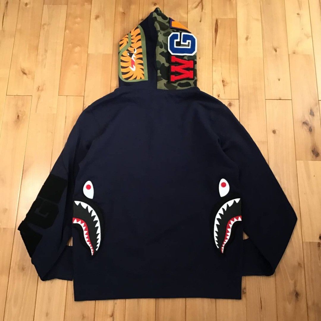 Bape BAPE DETACHABLE Shark full zip hoodie navy x 1st camo green Size US XL / EU 56 / 4 - 3 Thumbnail
