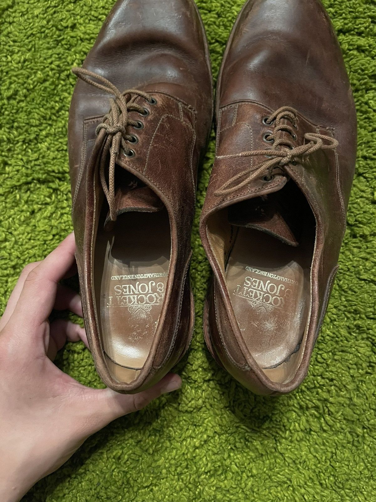 Crockett & Jones × Genuine Leather × Vintage Crockett & Jones real leather shoes Size US 8.5 / EU 41-42 - 7 Thumbnail