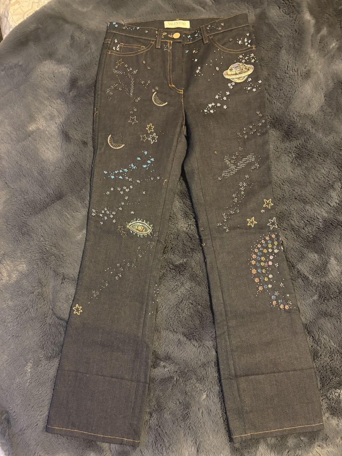 Valentino Valentino bootcut jeans with celestial-themed embroidery Size 25" / US 0 / IT 36 - 1 Thumbnail