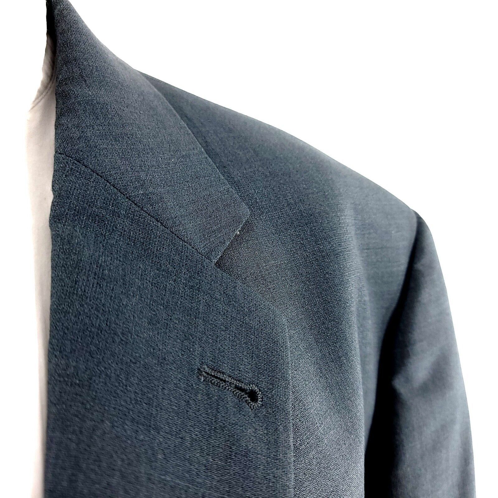 Hugo Boss Hugo Boss Einstein Wool 3 Button Blazer 48L Gray Blue Basket Size 48L - 2 Thumbnail