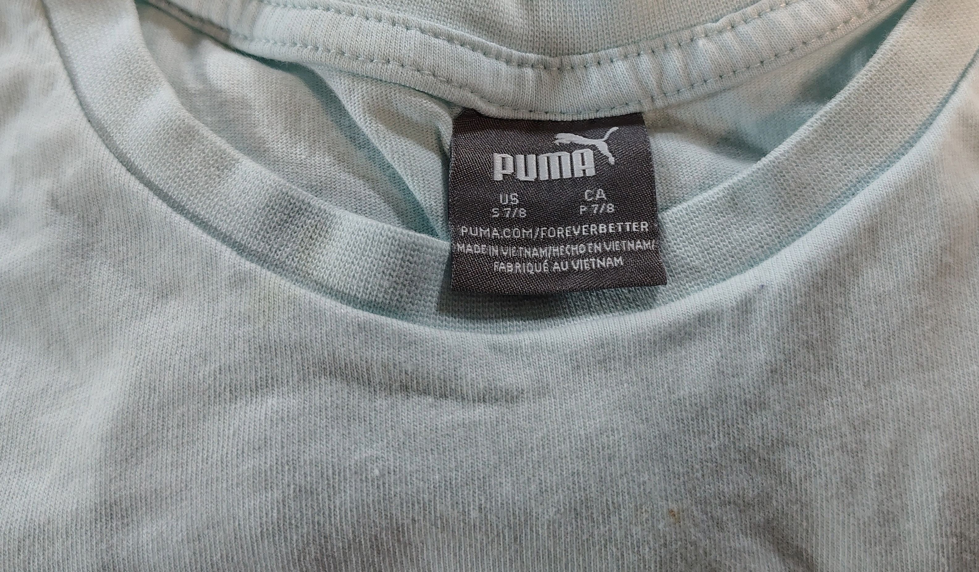 Puma Women's Small Mint Green & Pink Puma Logo Graphic T-Shirt Size S / US 4 / IT 40 - 2 Thumbnail
