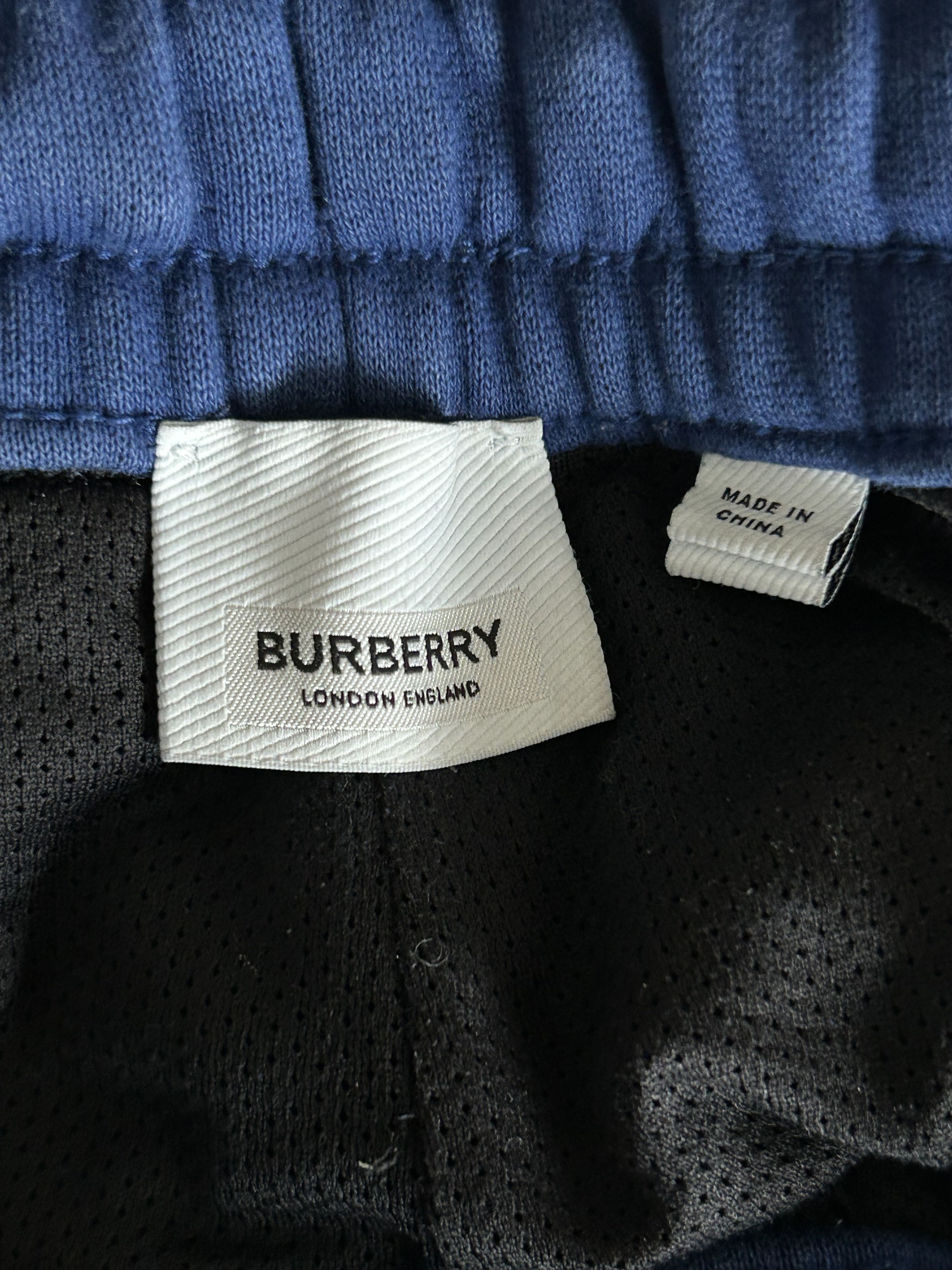 Burberry Burberry Blue & Black Logo Shorts Size US 34 / EU 50 - 3 Thumbnail