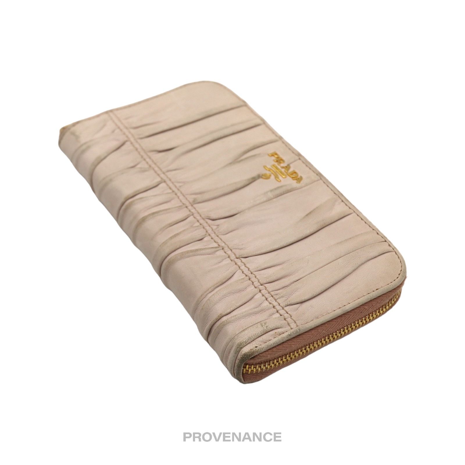 Prada 🔴 Prada Zip Long Wallet - Blush Nappa Gaufre Leather Size ONE SIZE - 4 Thumbnail