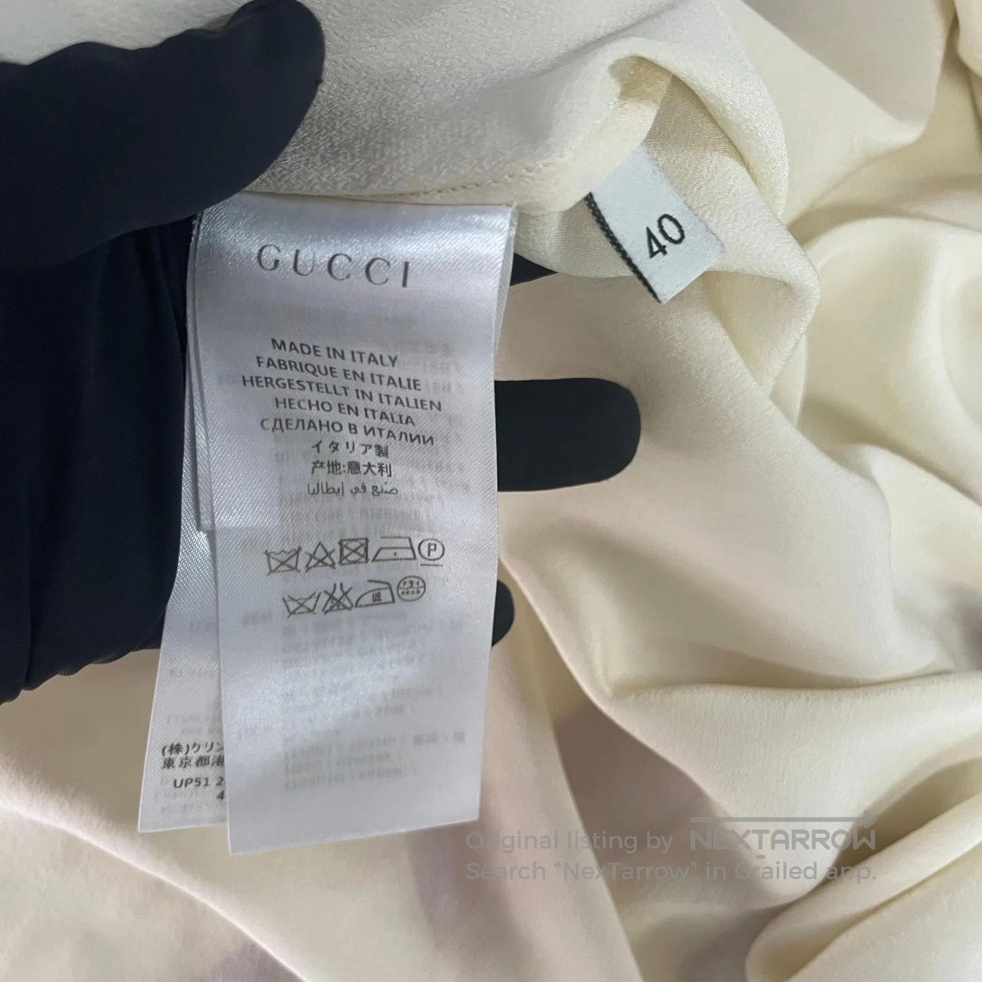 Gucci Guicci Mixed Fabric Shirt| Size S / US 4 / IT 40 - 3 Thumbnail