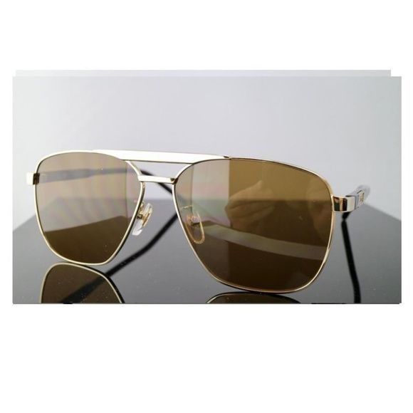 image of New Gucci Gg1164S - 002 Navigator Sunglasses in Brown, Men's