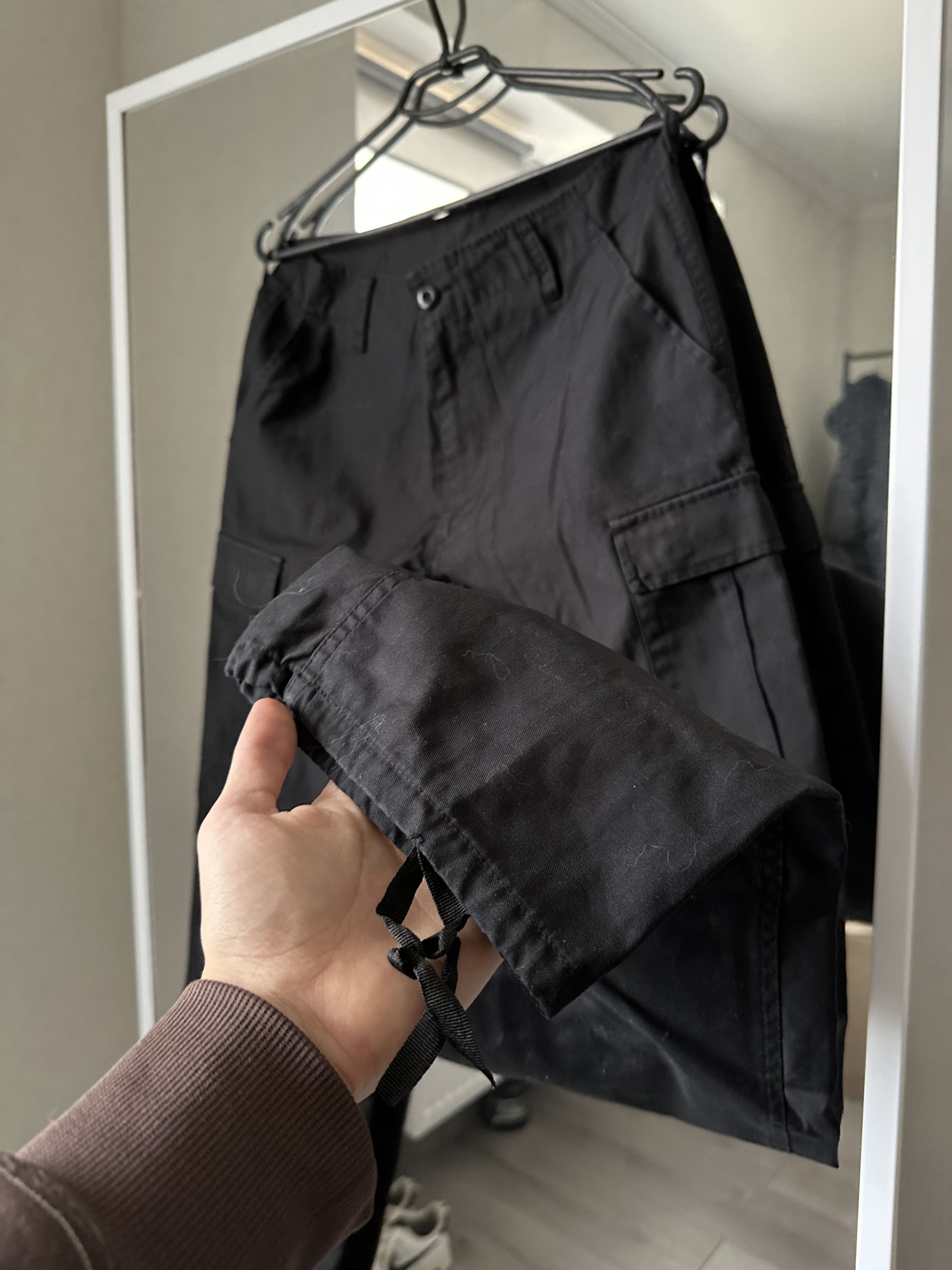 Vintage Fostex Garments Trousers Combat Straight Cargo Denim Pants Size US 30 / EU 46 - 4 Thumbnail