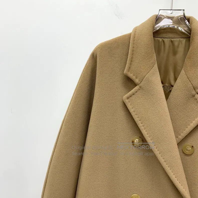 Max Mara Max Mara Brown Sheep Wool Lapel Double Breasted Long Sleev Size S / US 4 / IT 40 - 7 Thumbnail