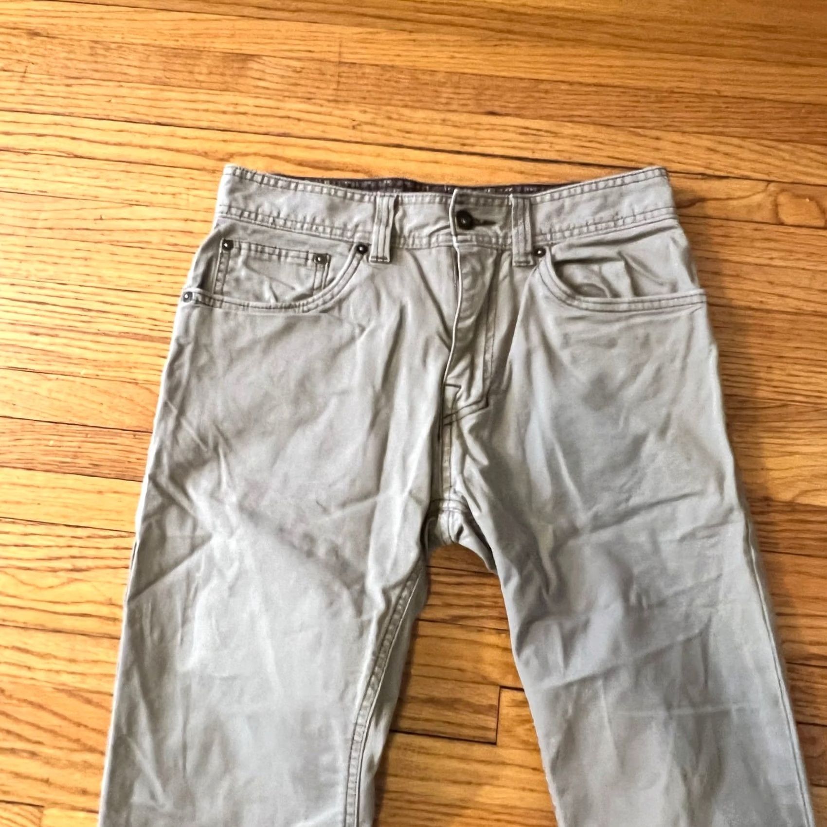 Prana Prana Tucson Pants Mens 28 X32 Canvas Hiking Casual Brown 5 Pocket Stretch Beige/Beige Brown 5 Pocket Mens Regular 28 X32 Chino Inseam 31 in Size US 28 / EU 44 - 2 Thumbnail