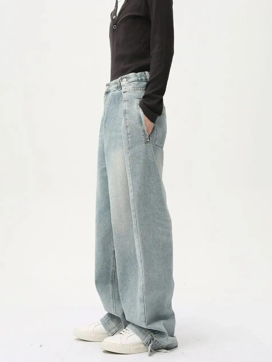 Japanese Brand Retro loose high street straight leg jeans Size US 32 / EU 48 - 2 Thumbnail