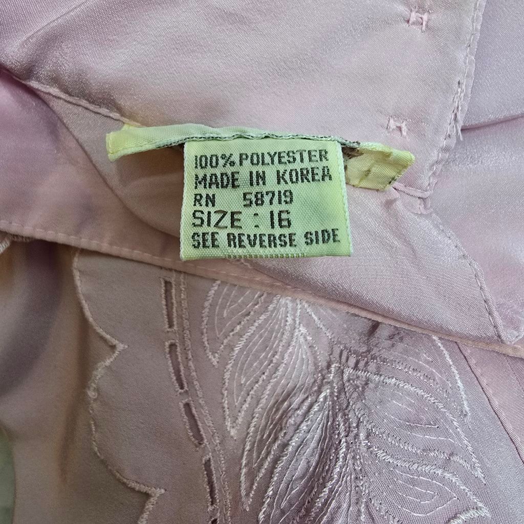 United Colors Of Benetton Women's Units Pink Blouse with Embroidery - Size 16 Size XXL / US 16-18 / IT 52-54 - 10 Thumbnail