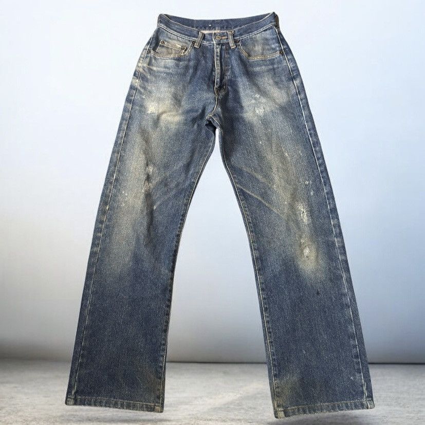 Warehouse Vintage Japanese Denim Warehouse Distressed Dirty Wash Jean Size US 27 - 1 Thumbnail