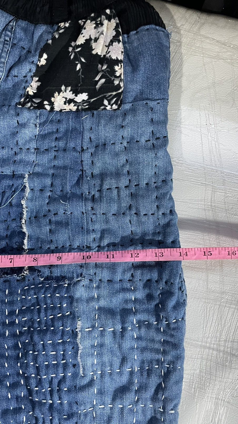 Handmade Sashiko Boro wide leg Handmade Japan USA Fabric Size US 34 / EU 50 - 13 Thumbnail