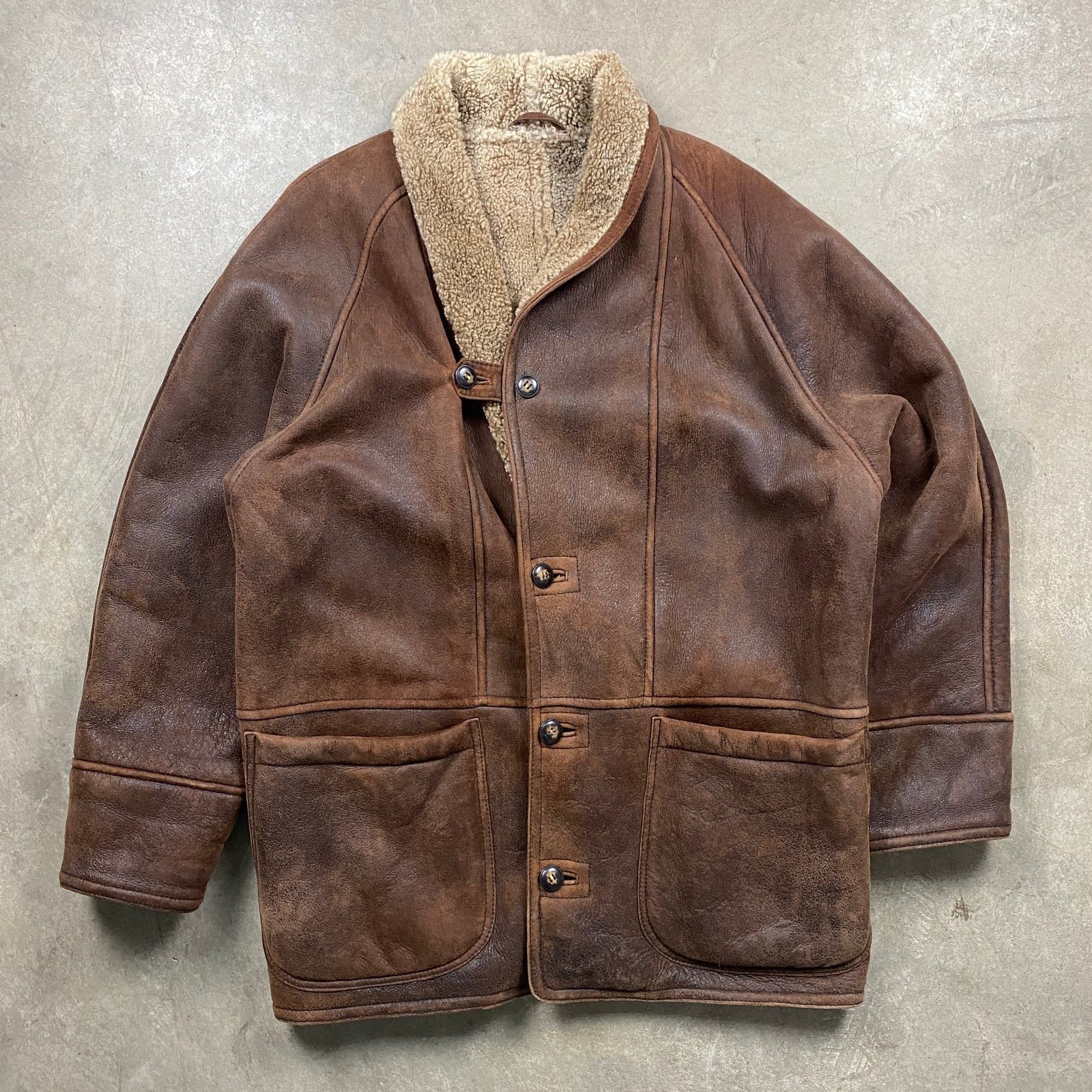 image of Vintage Coat 103602 in Brown, Men's (Size XL)