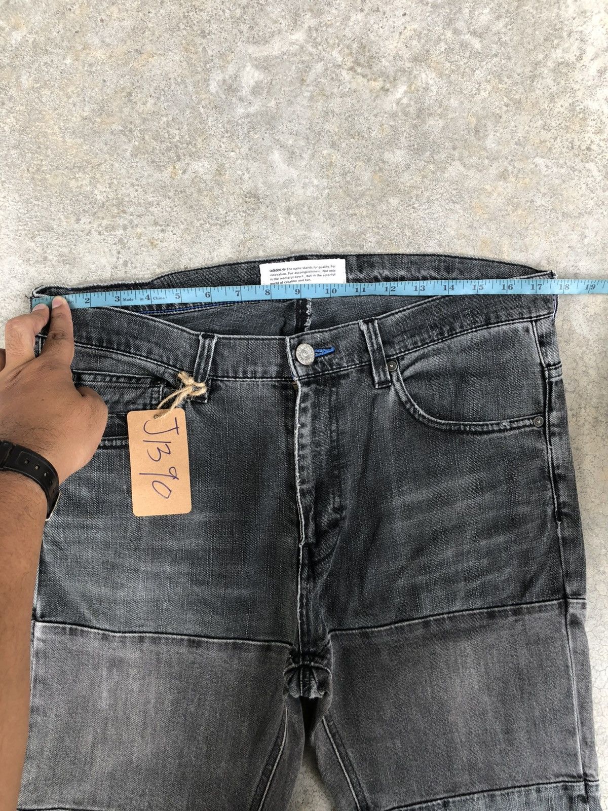 Who Decides War Adidas Distressed Jeans Patchwork Skinny Jeans Size US 34 / EU 50 - 24 Thumbnail