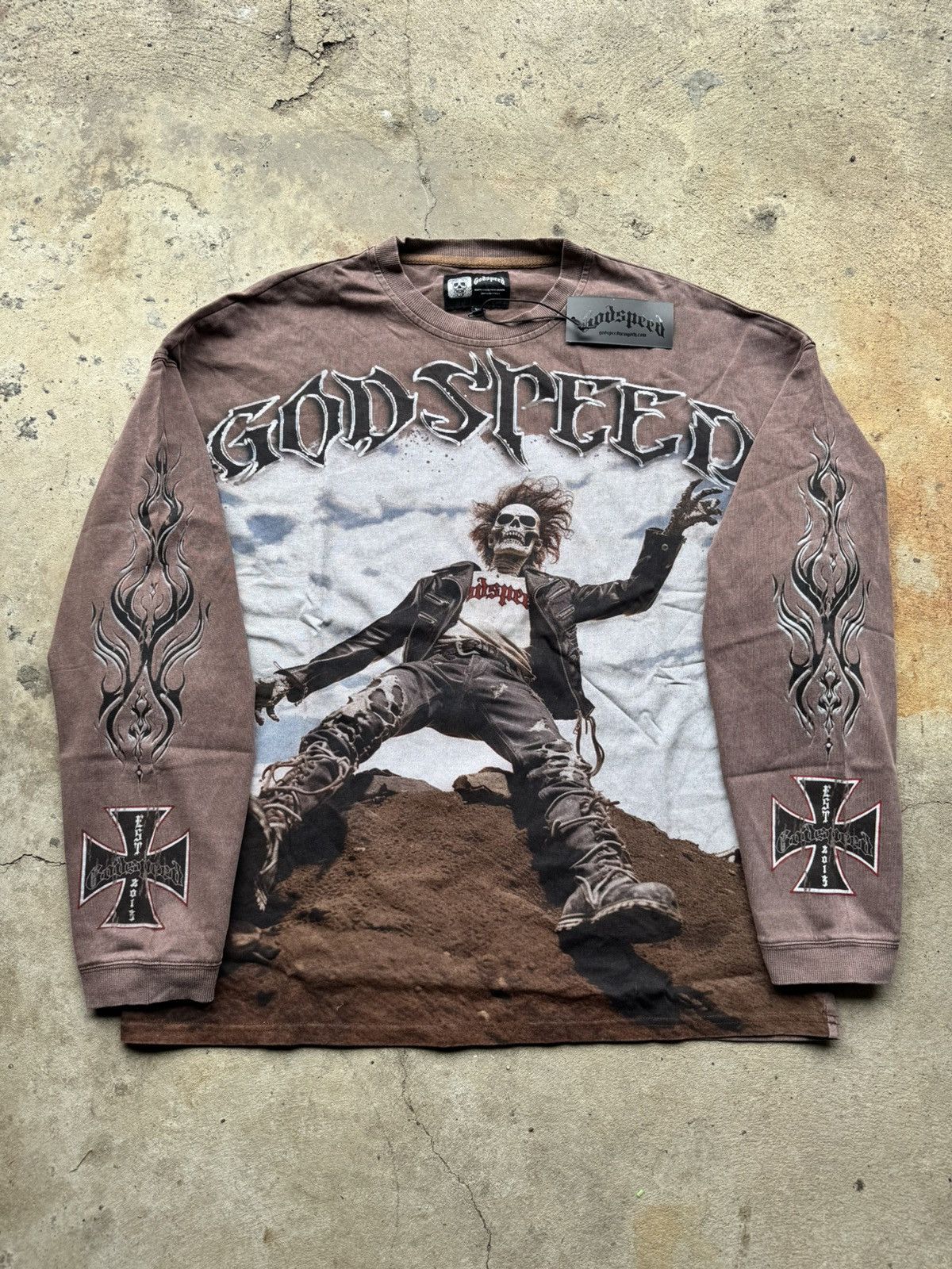 Godspeed Godspeed Rocker Longsleeve Brown Wash Size US XXL / EU 58 / 5 - 1 Thumbnail