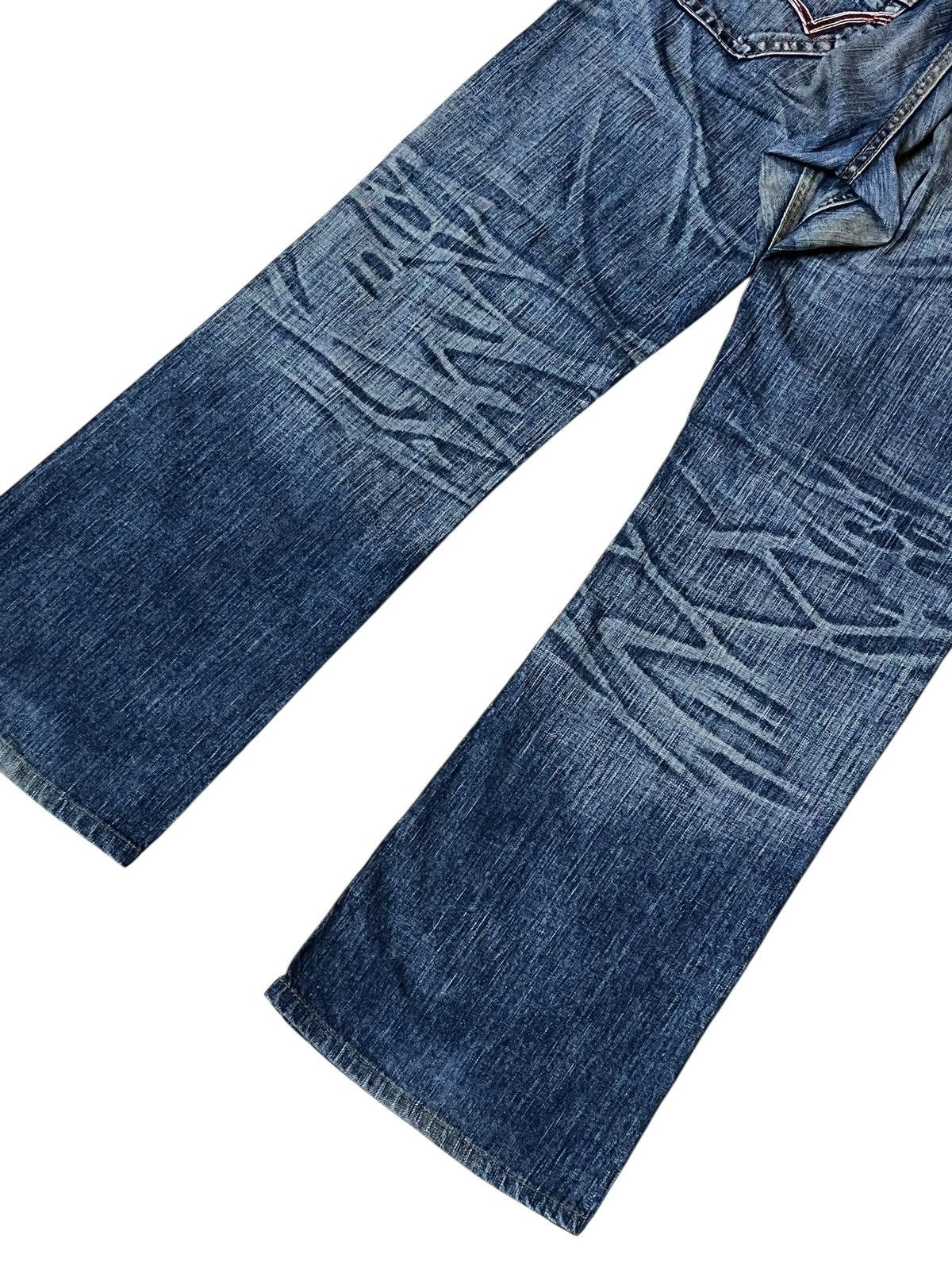 Edwin Vintage y2k EDWIN 503 BLUE TRIP straight cut whiskers jeans Size US 31 - 7 Thumbnail