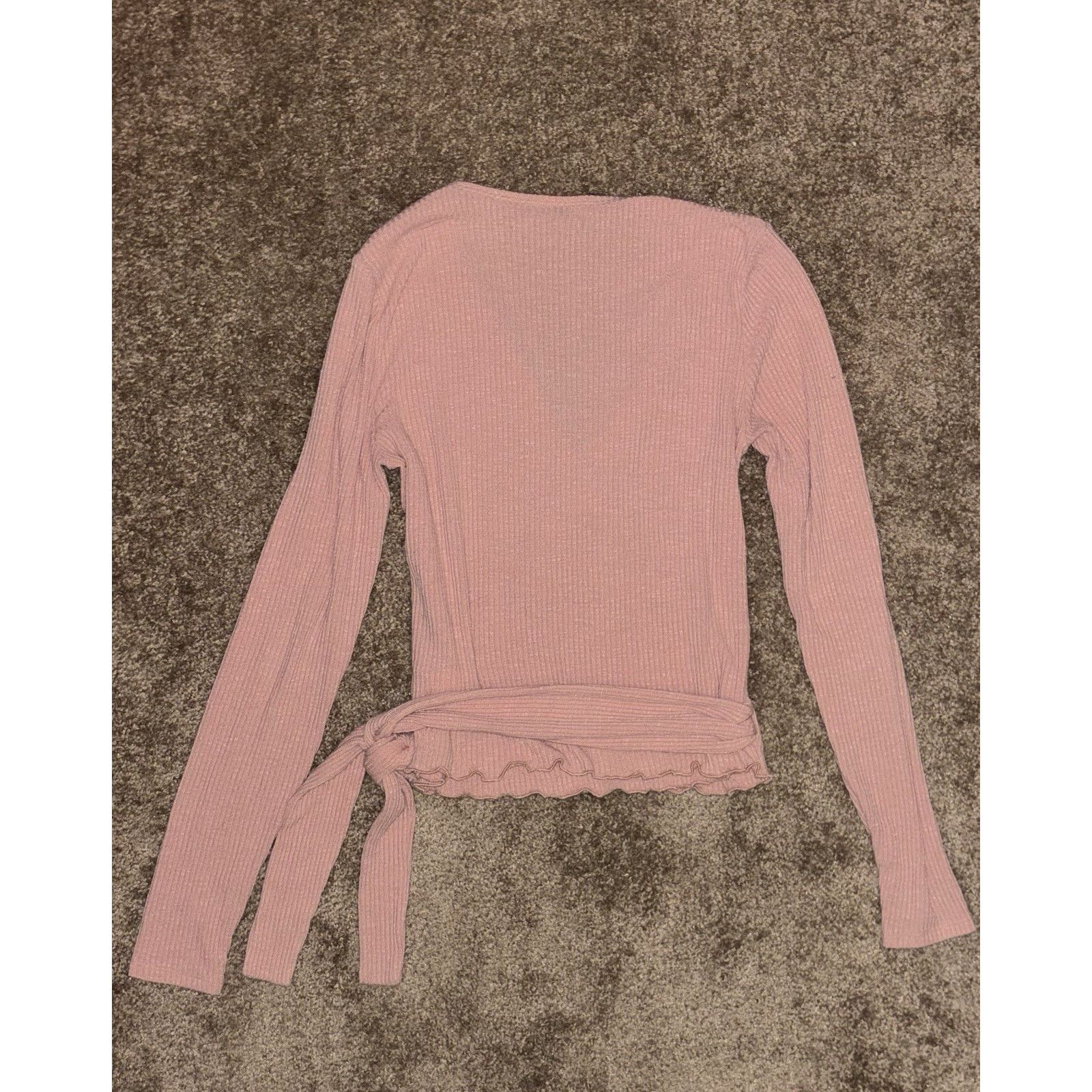 Abercrombie & Fitch Abercrombie & Fitch Ballet Wrap Pink Top Large Y2K Coquette Size L / US 10 / IT 46 - 10 Thumbnail