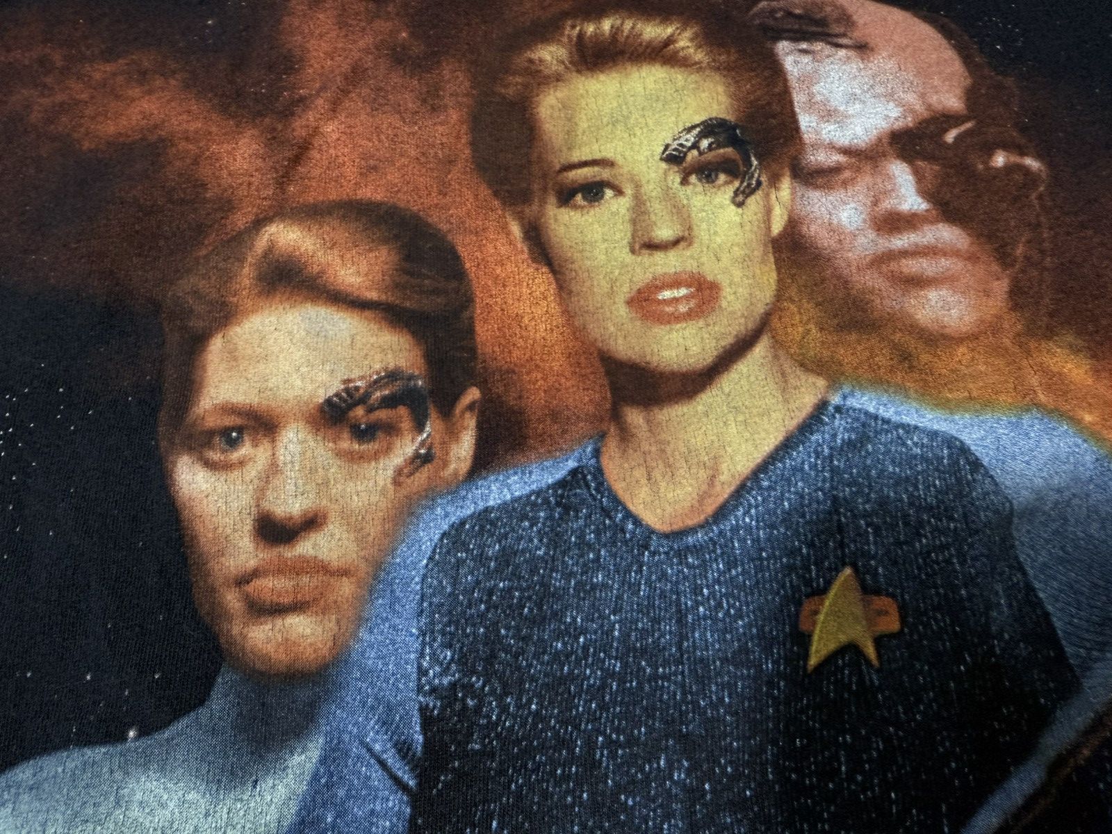 Vintage VTG 90s Star Trek Seven of Nine T Shirt Size US XL / EU 56 / 4 - 4 Thumbnail
