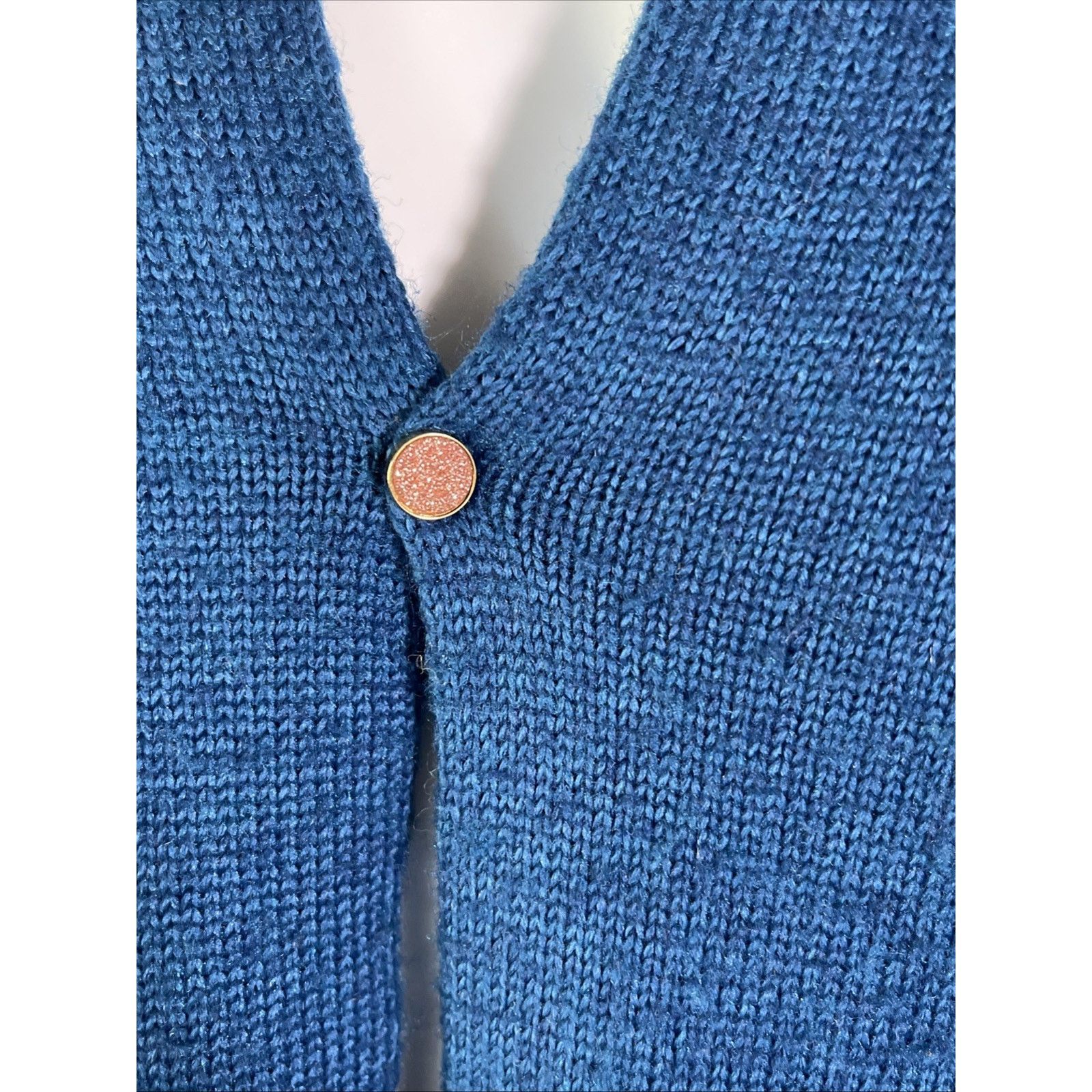 Michael Kors Michael Kors Women's Blue Long Cardigan Pockets L Size L / US 10 / IT 46 - 2 Thumbnail