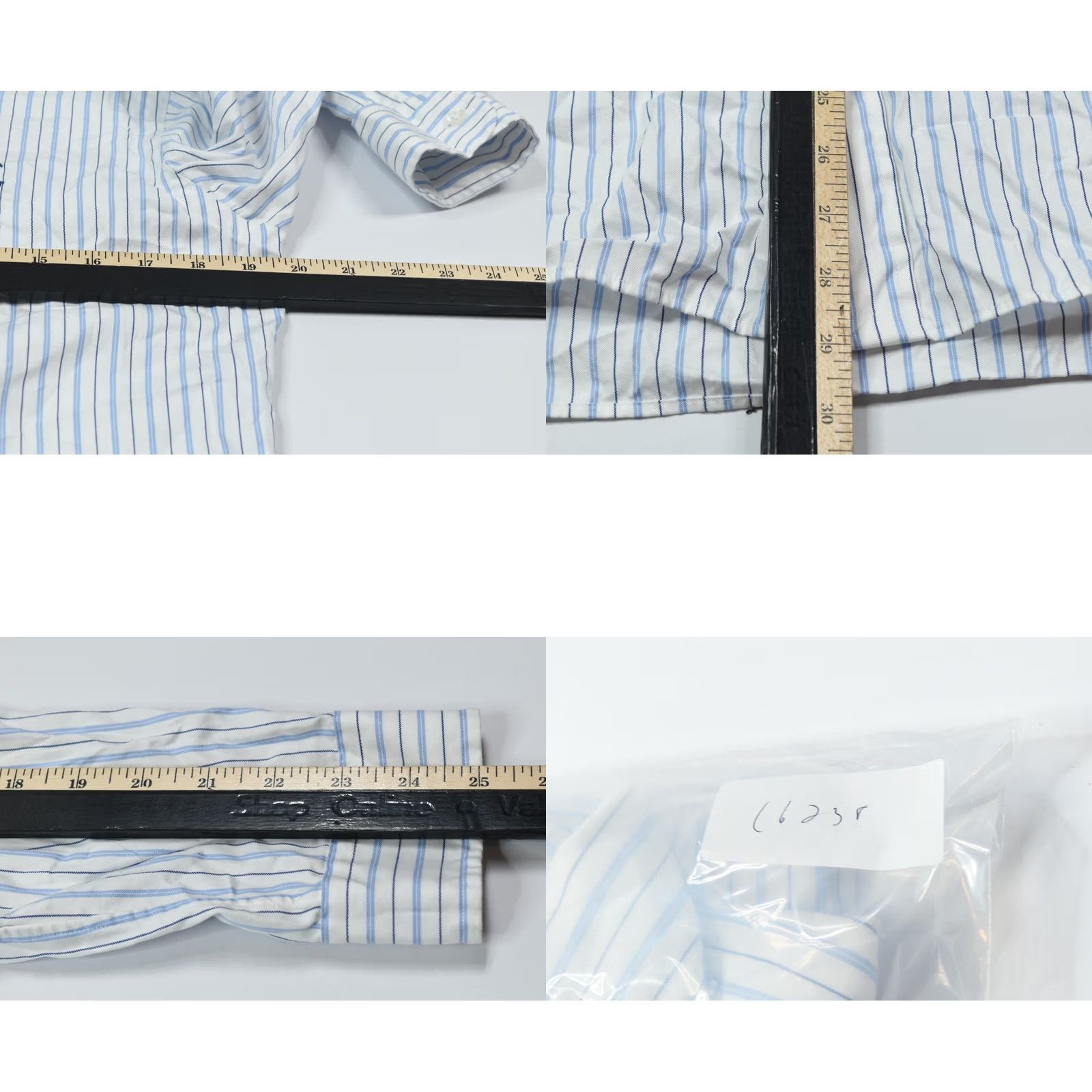 Ralph Lauren Ralph Lauren Shirt Mens 15 White Blue Striped Cotton Button-Down Long Sleeve Size US M / EU 48-50 / 2 - 8 Thumbnail
