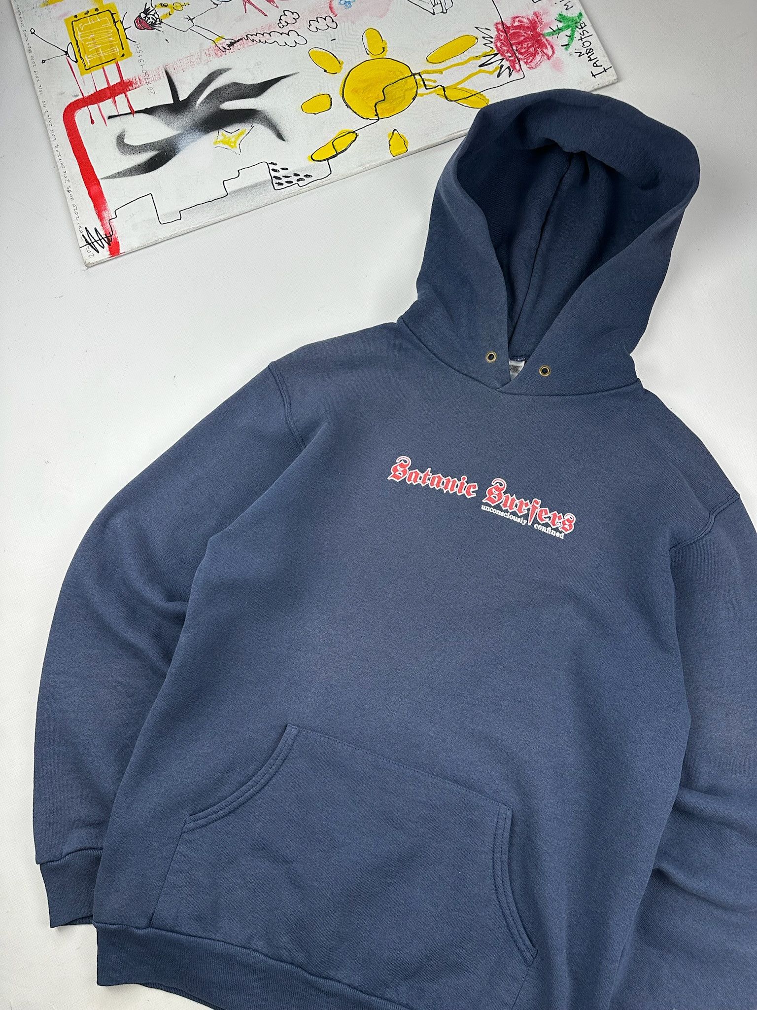 Vintage vintage Satanic Surfers hoodie Size US S / EU 44-46 / 1 - 4 Thumbnail
