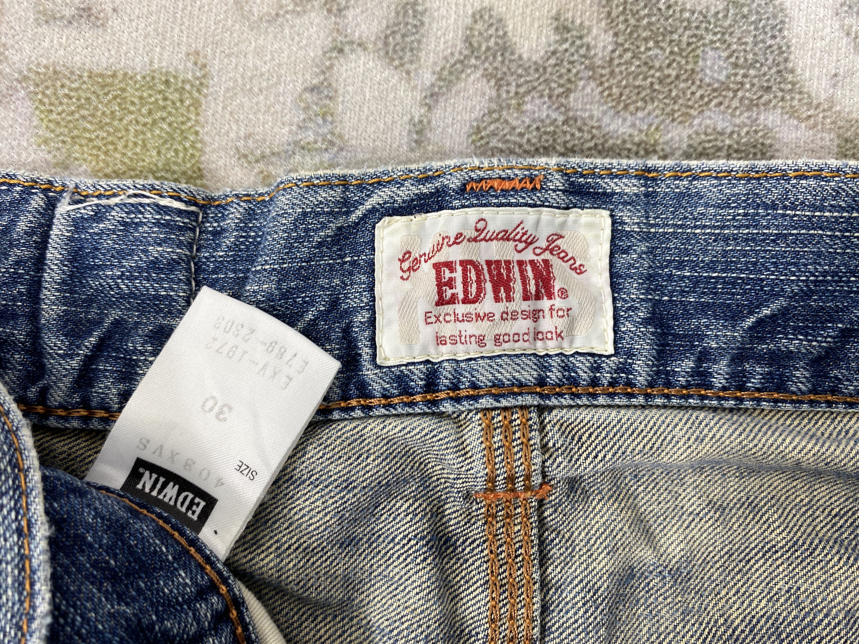 If Six Was Nine Faded Blue Vintage Edwin Jeans 33x33 - JN3054 Size US 33 - 9 Thumbnail
