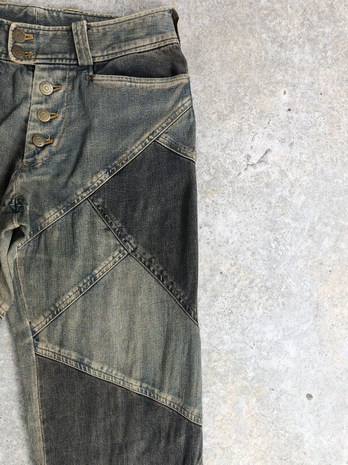 Tornado Mart Japanese Tornado Mart Flared Jeans Patchwork Distressed Size US 29 - 5 Thumbnail
