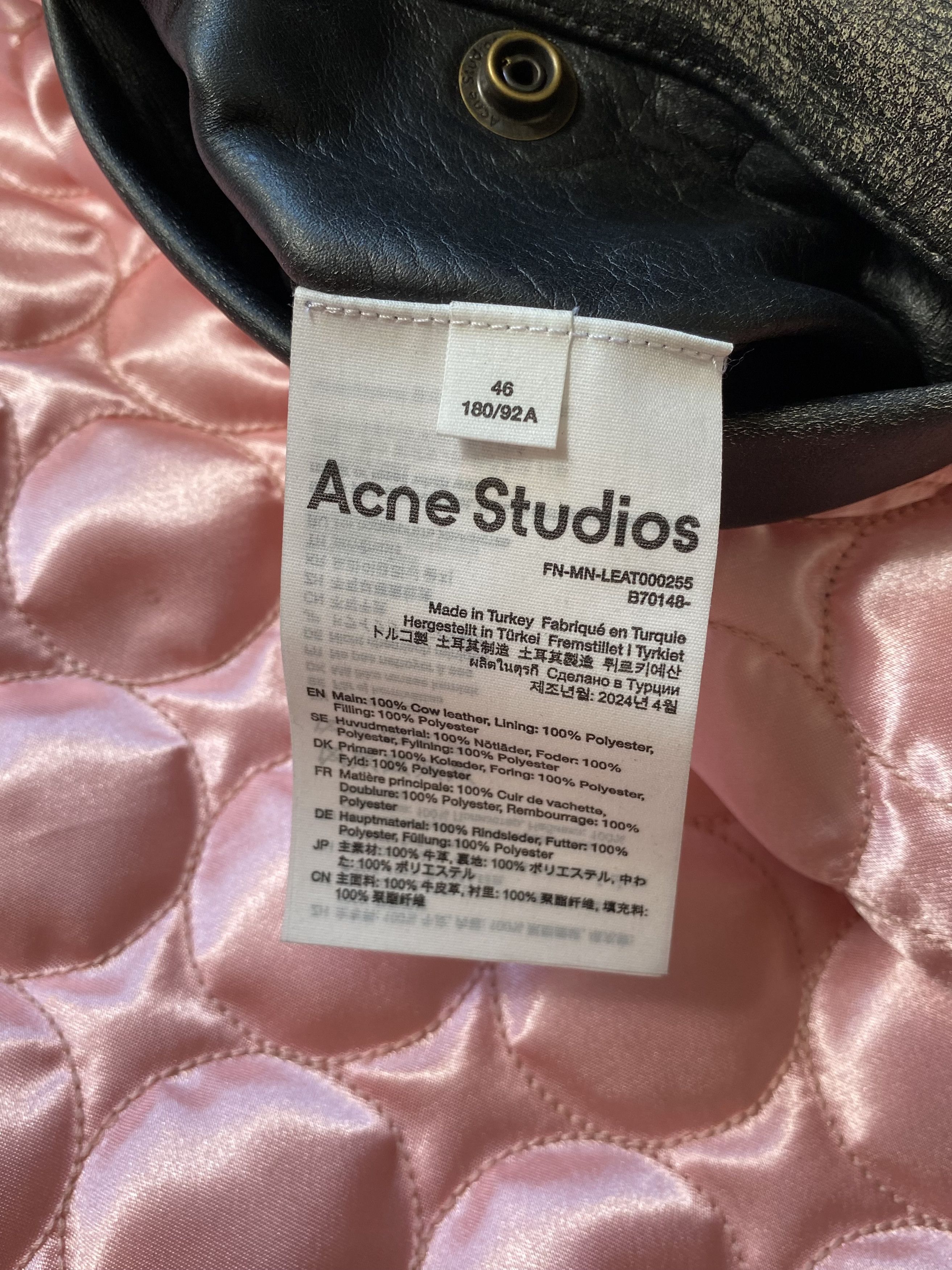 Acne Studios Acne Studios Motorcycle Leather Jacket Size 46 Size US S / EU 44-46 / 1 - 13 Thumbnail