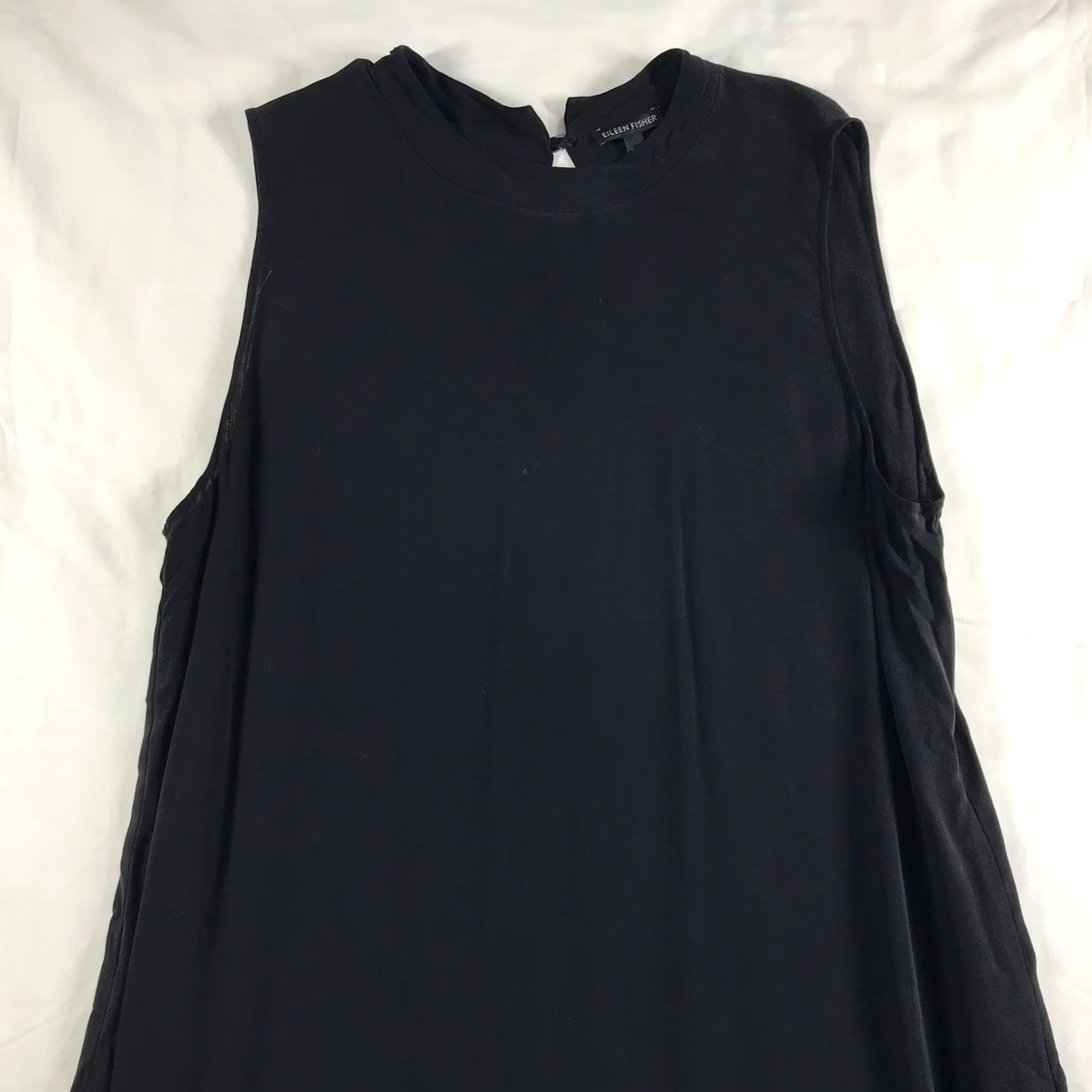 Banana Republic Banana Republic Sheath Dress Sz 6 Black Sleeveless Pleated Neck A-Line Womens Size M / US 6-8 / IT 42-44 - 2 Thumbnail