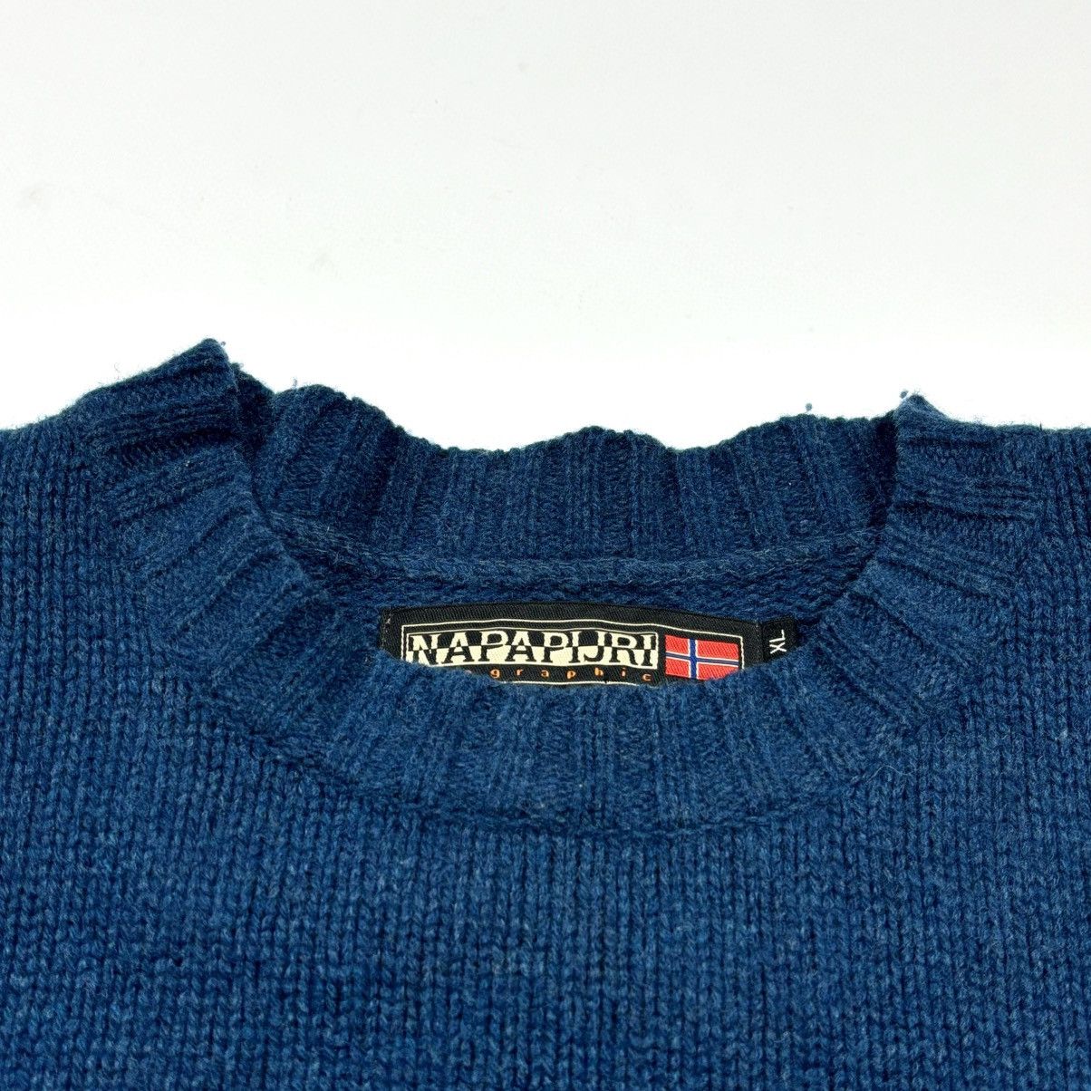 Napapijri Napapijri vintage wool sweater big logo xl Size US XL / EU 56 / 4 - 3 Thumbnail
